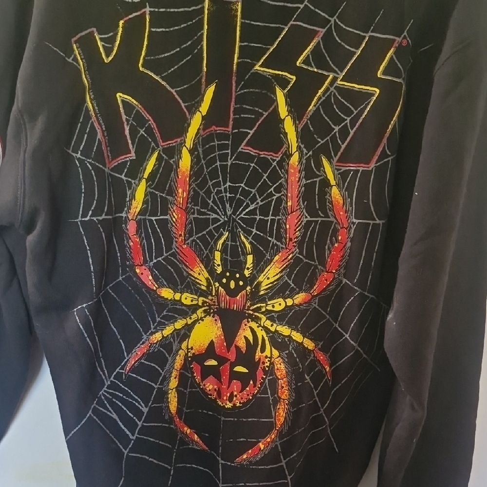KISS Black Hoodie with Red and Yellow Logo - Picture 4 of 5